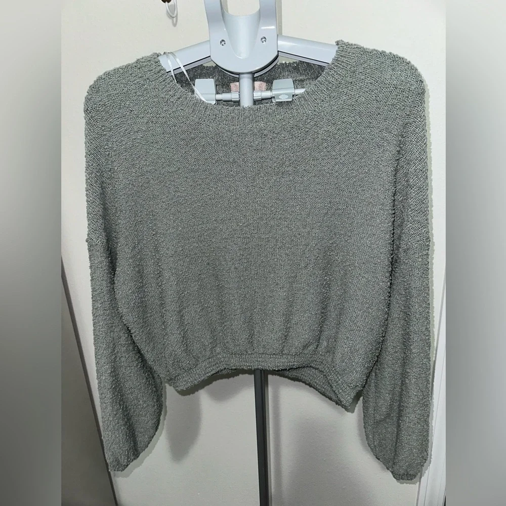 Altar'd State Sage Green Knit Sweater